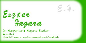 eszter hagara business card